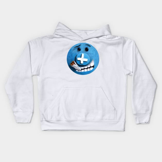 Ronnielighto Smokey Face Kids Hoodie by ronnielighto